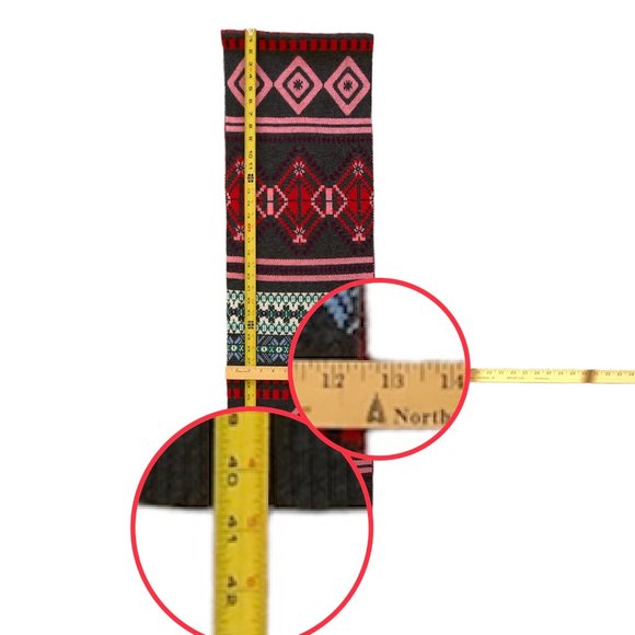 J Crew Multicolor Colorful Fair Isle Lambs Wool Cashmere Blend Scarf Extra Long - Picture 16 of 16